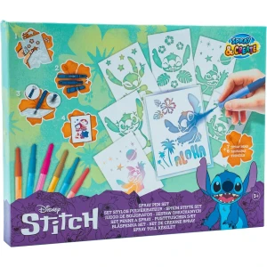 Spray Pen Set Lilo & Stitch - 7 Stylos et Pochoirs