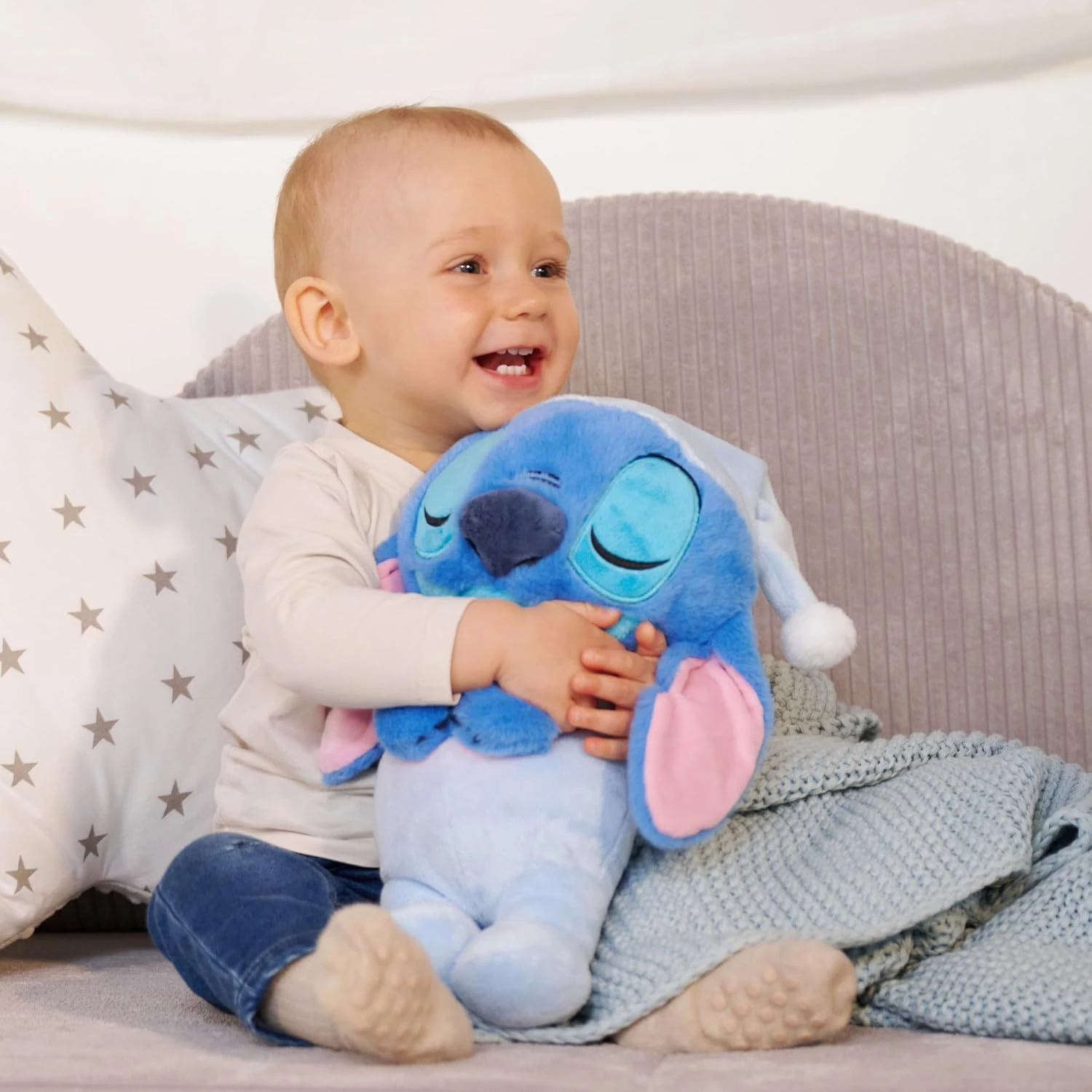 Peluche Stitch Endormi avec Sons Relaxants 31 cm – Image 5