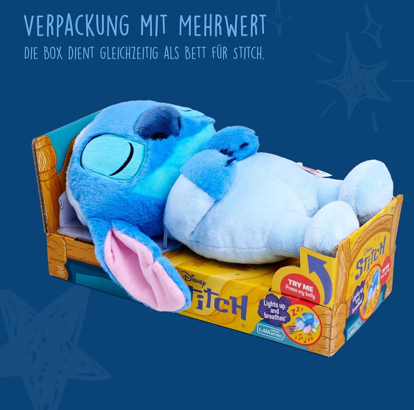 Peluche Stitch Endormi avec Sons Relaxants 31 cm – Image 7