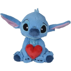 Peluche Stitch avec Cœur - 25cm, Doudou Câlin Disney