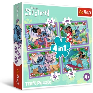 Puzzle 4 en 1 Lilo & Stitch Folle Journée 35-70 pièces