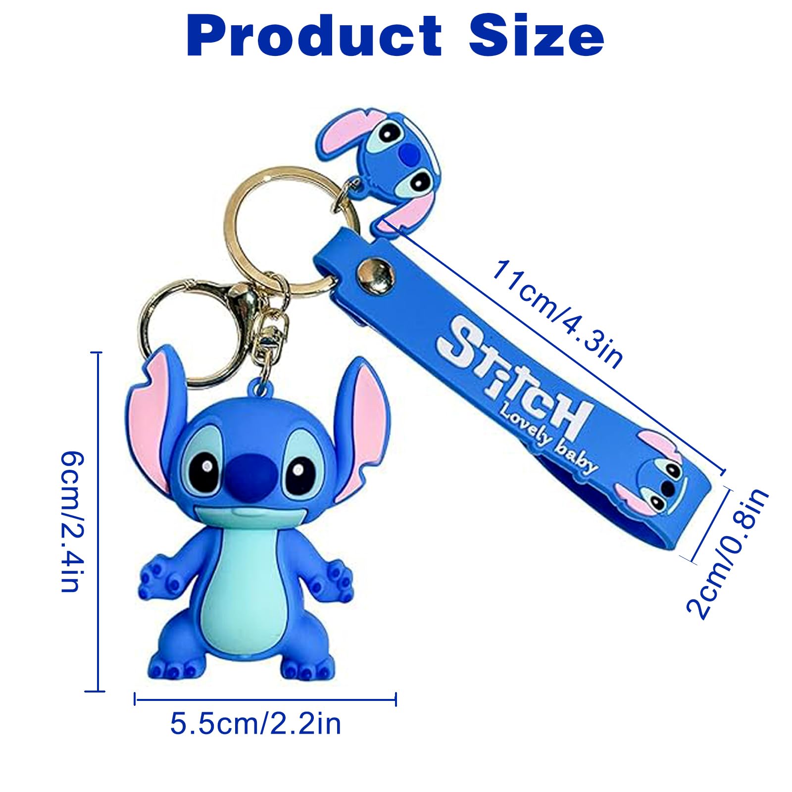 Porte-clés Lilo & Stitch en silicone – Image 2