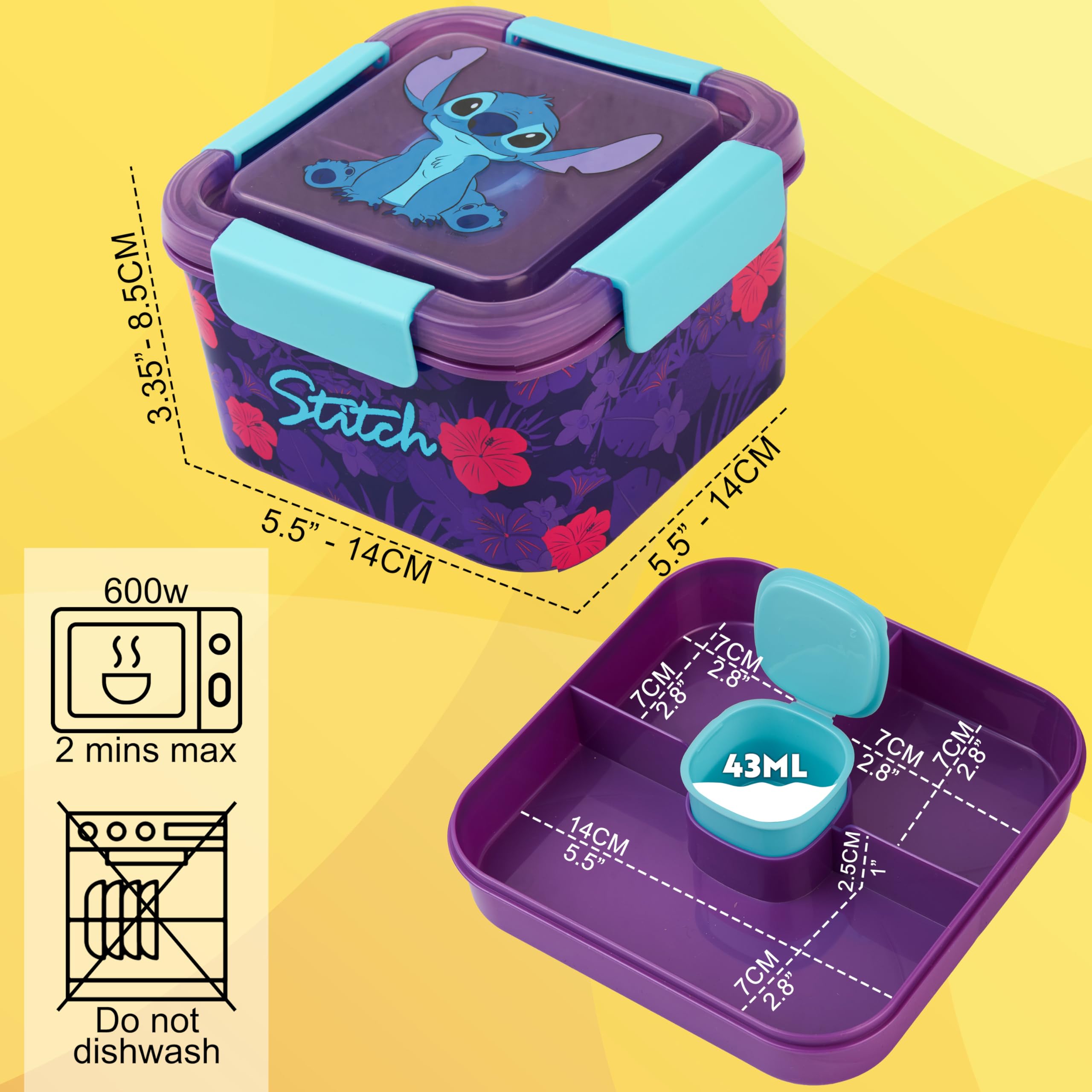 Boîte bento Lilo & Stitch 3 compartiments – Image 6