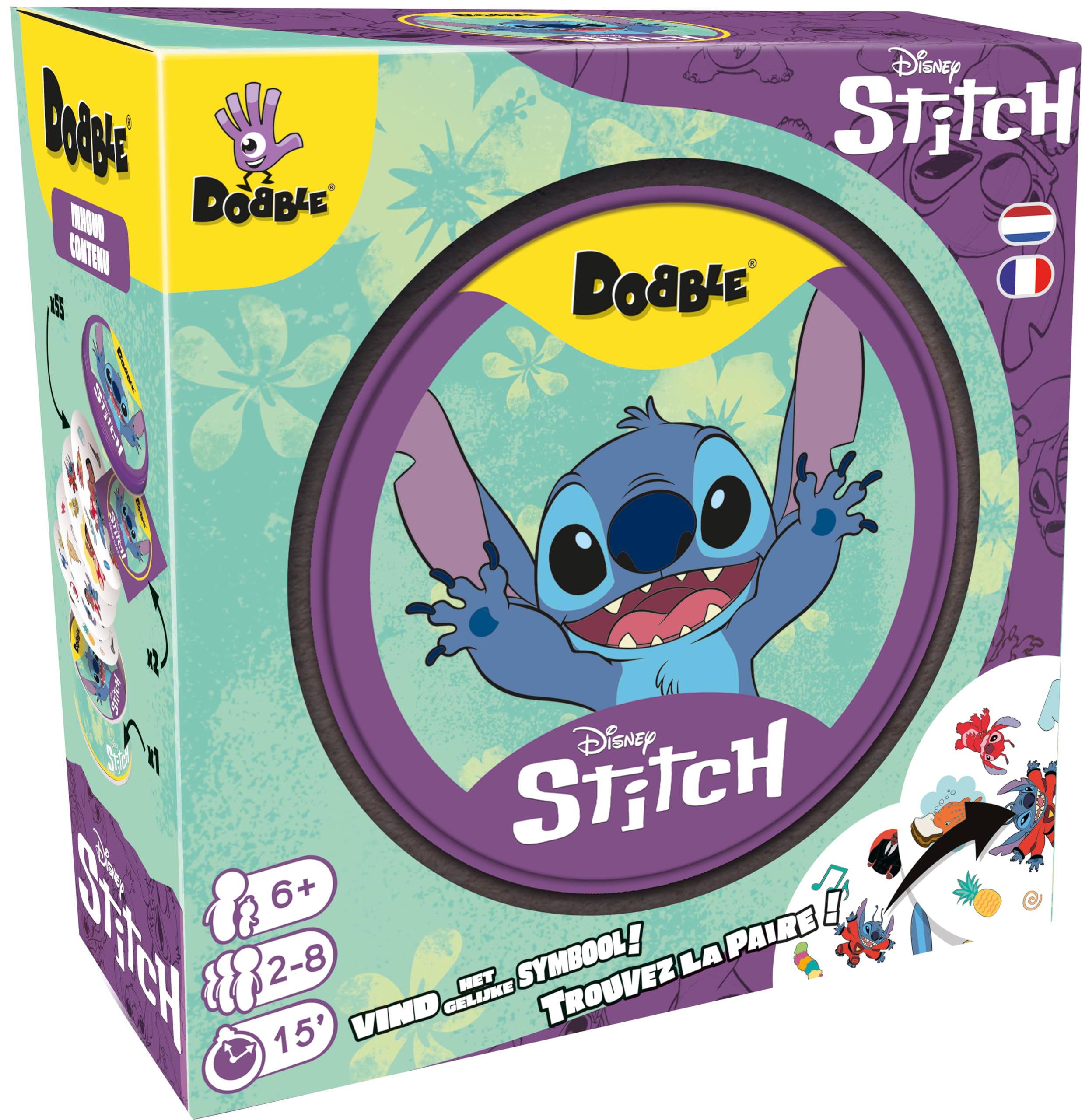 Jeu de cartes Lilo & Stitch Dobble rapidité et observation