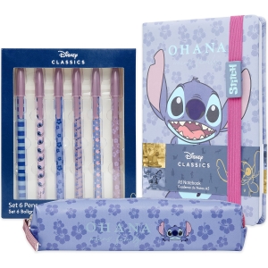 Set de fournitures scolaires Lilo & Stitch avec carnet, trousse et stylo