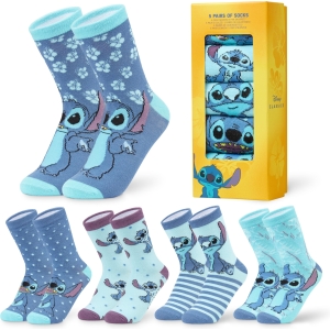 Lot de 5 paires de chaussettes Stitch pour femme