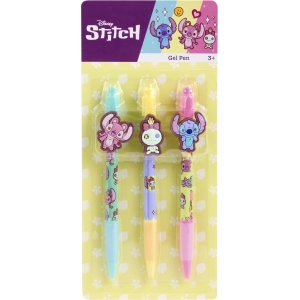 Lot de 3 stylos gel Stitch avec clip figurine