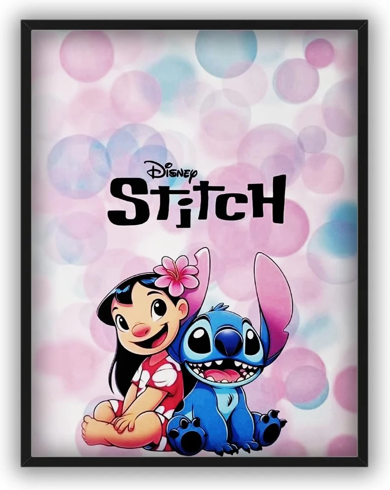 Poster mural Lilo & Stitch Bulles 40x30 cm – Image 2