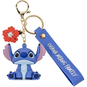 Porte-clés 3D Lilo & Stitch bleu et doré