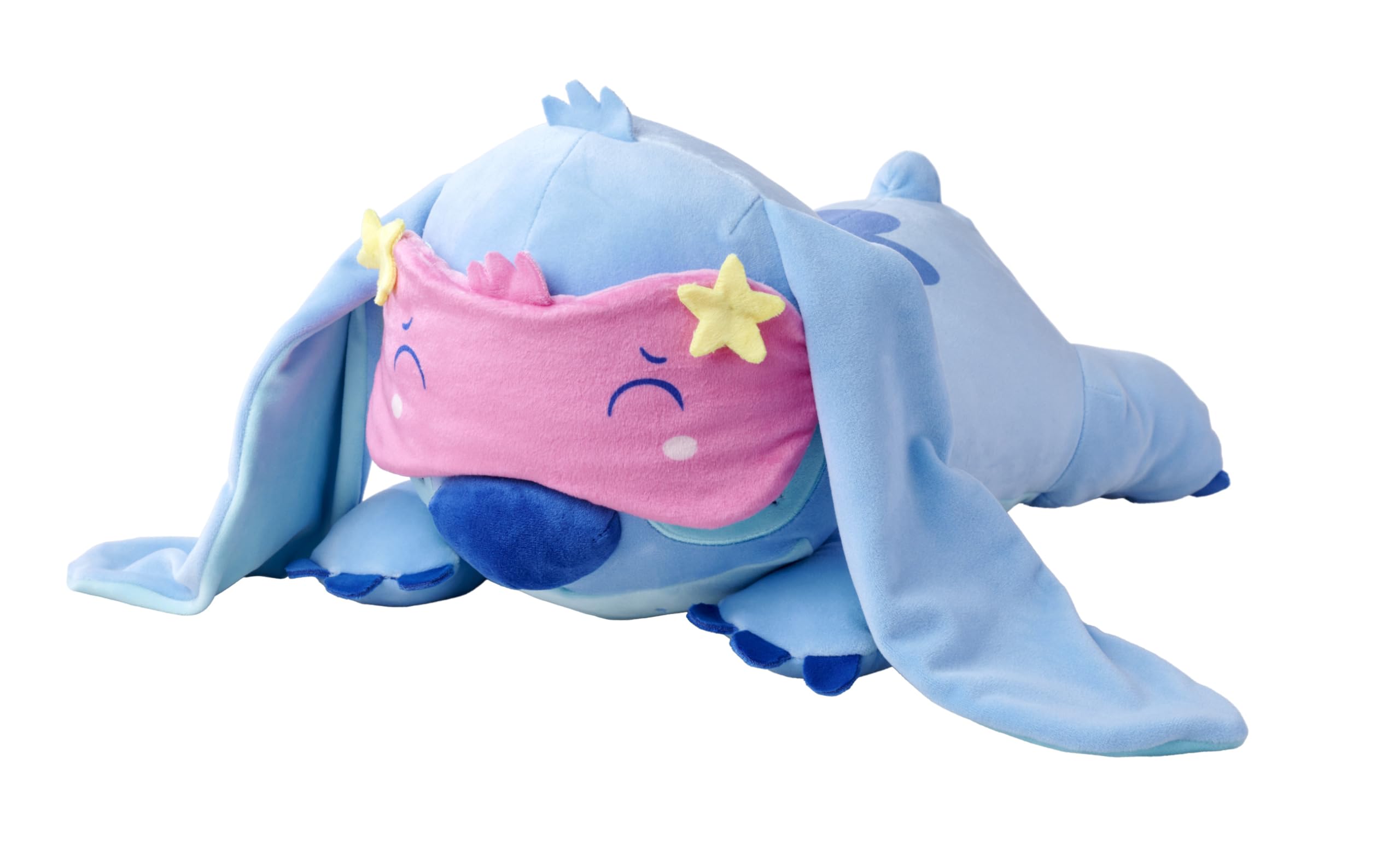 Peluche Lilo & Stitch couchée 40 cm avec masque de sommeil et poids