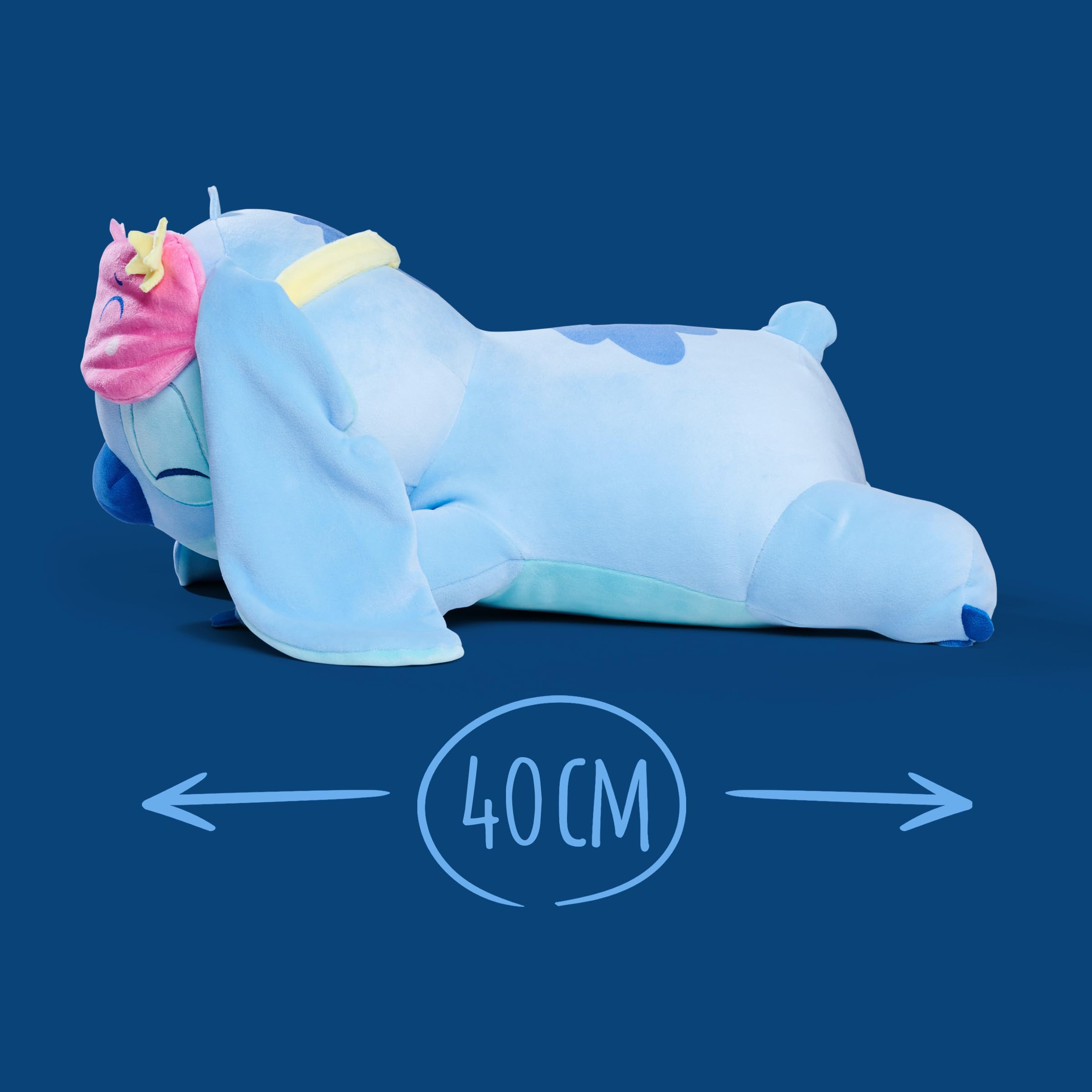 Peluche Lilo & Stitch couchée 40 cm avec masque de sommeil et poids – Image 4
