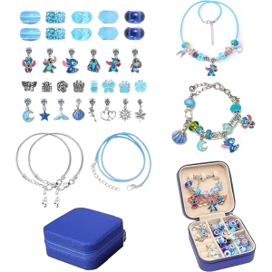 Kit de fabrication de bracelets Lilo & Stitch avec perles et pendentifs