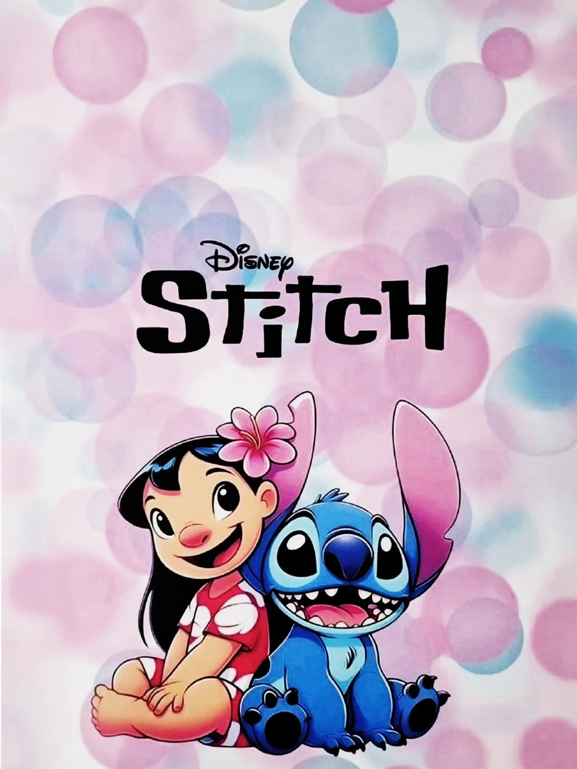 Poster mural Lilo & Stitch Bulles 40x30 cm