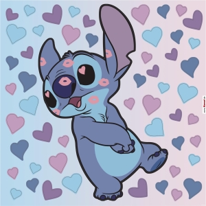 Autocollant mural Lilo & Stitch Let Your Heart be Light 33x33 cm