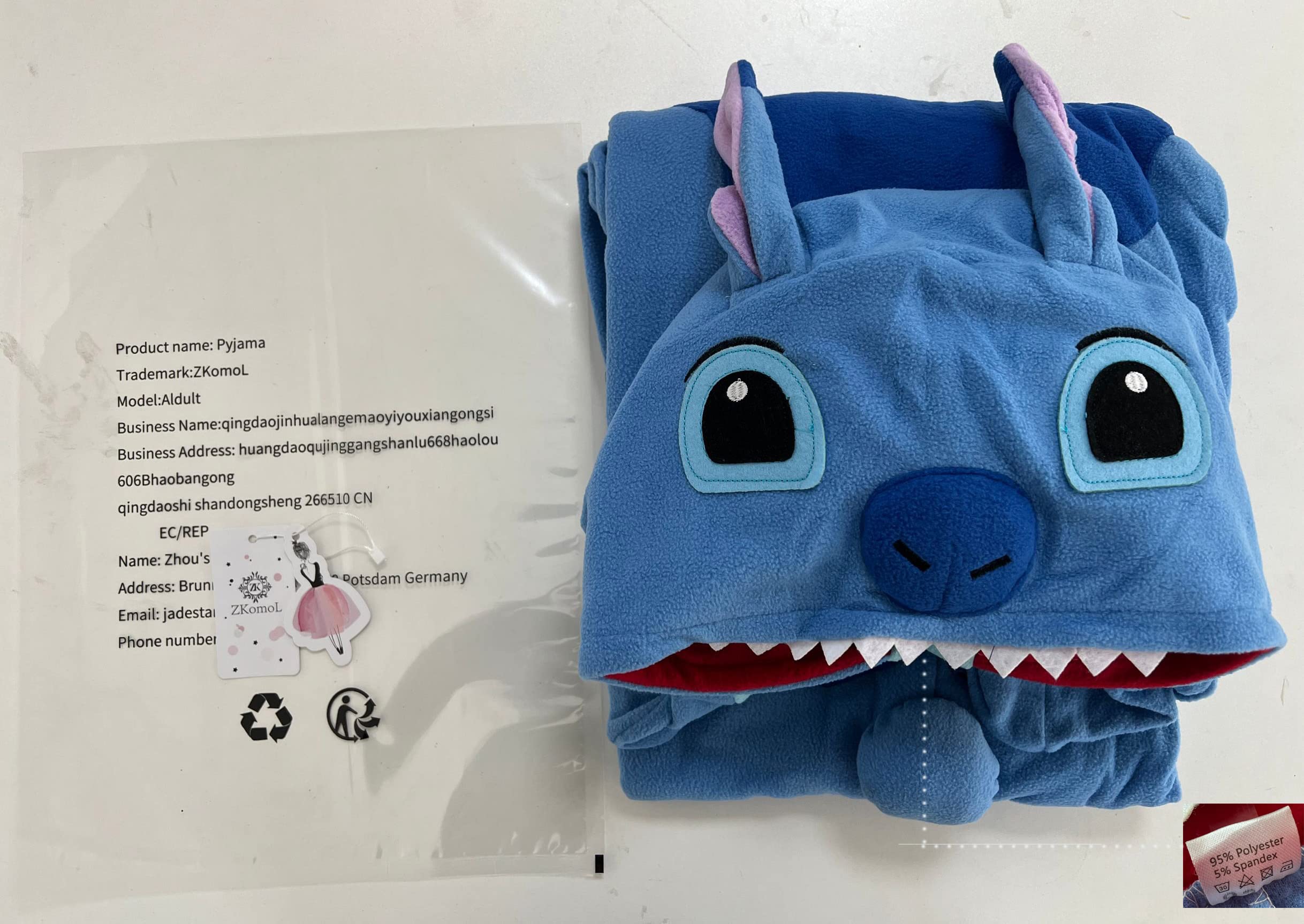 Pyjama Onesie Lilo & Stitch Adulte Unisexe Cosplay – Image 7