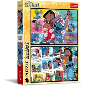 Puzzle 2 en 1 Lilo & Stitch La Joyeuse Vie de Stitch 2 x 200 Pièces