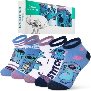 Lot de 5 paires de chaussettes Lilo & Stitch pour femme