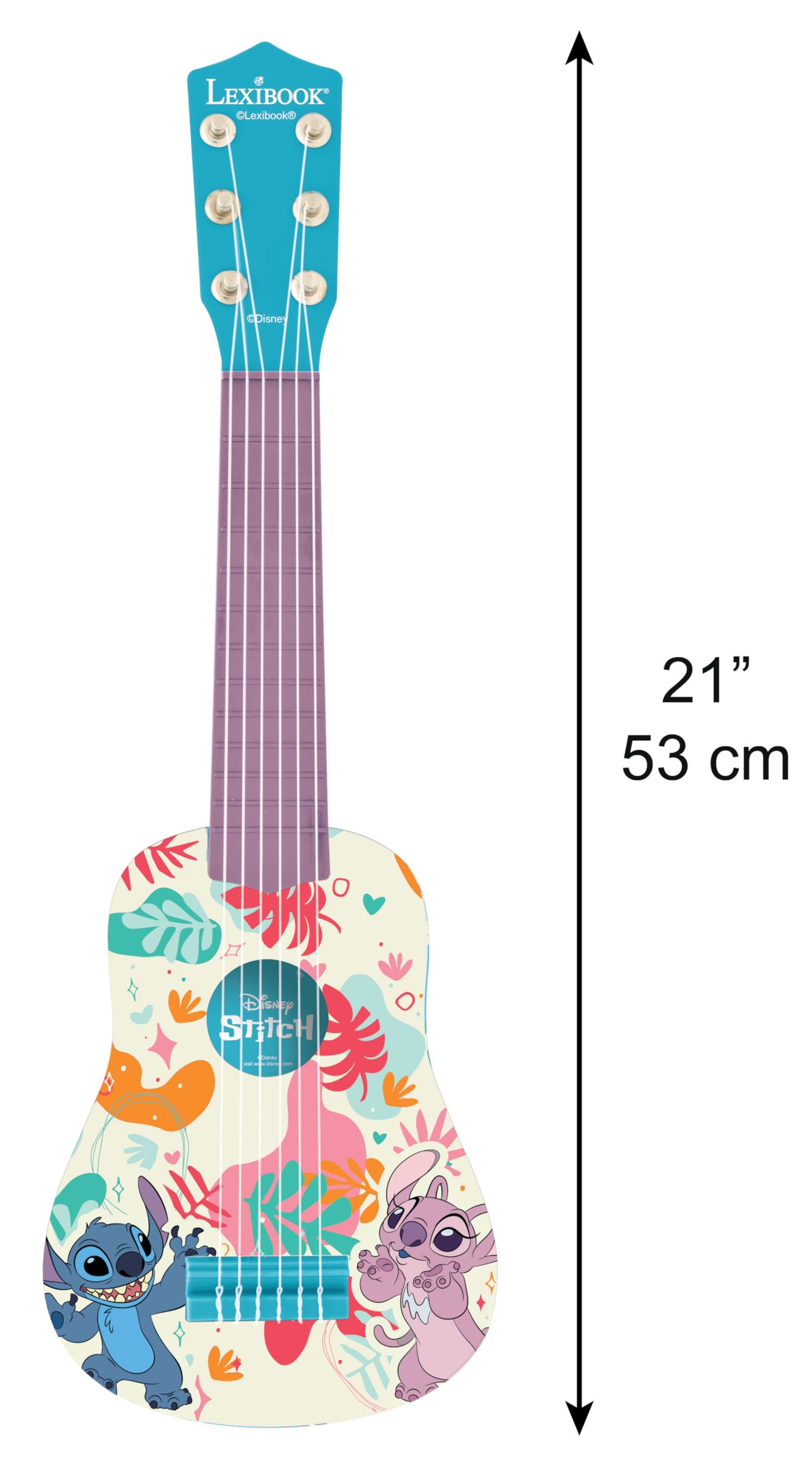 Guitare enfant Lilo & Stitch 6 cordes nylon 53 cm bleu – Image 6
