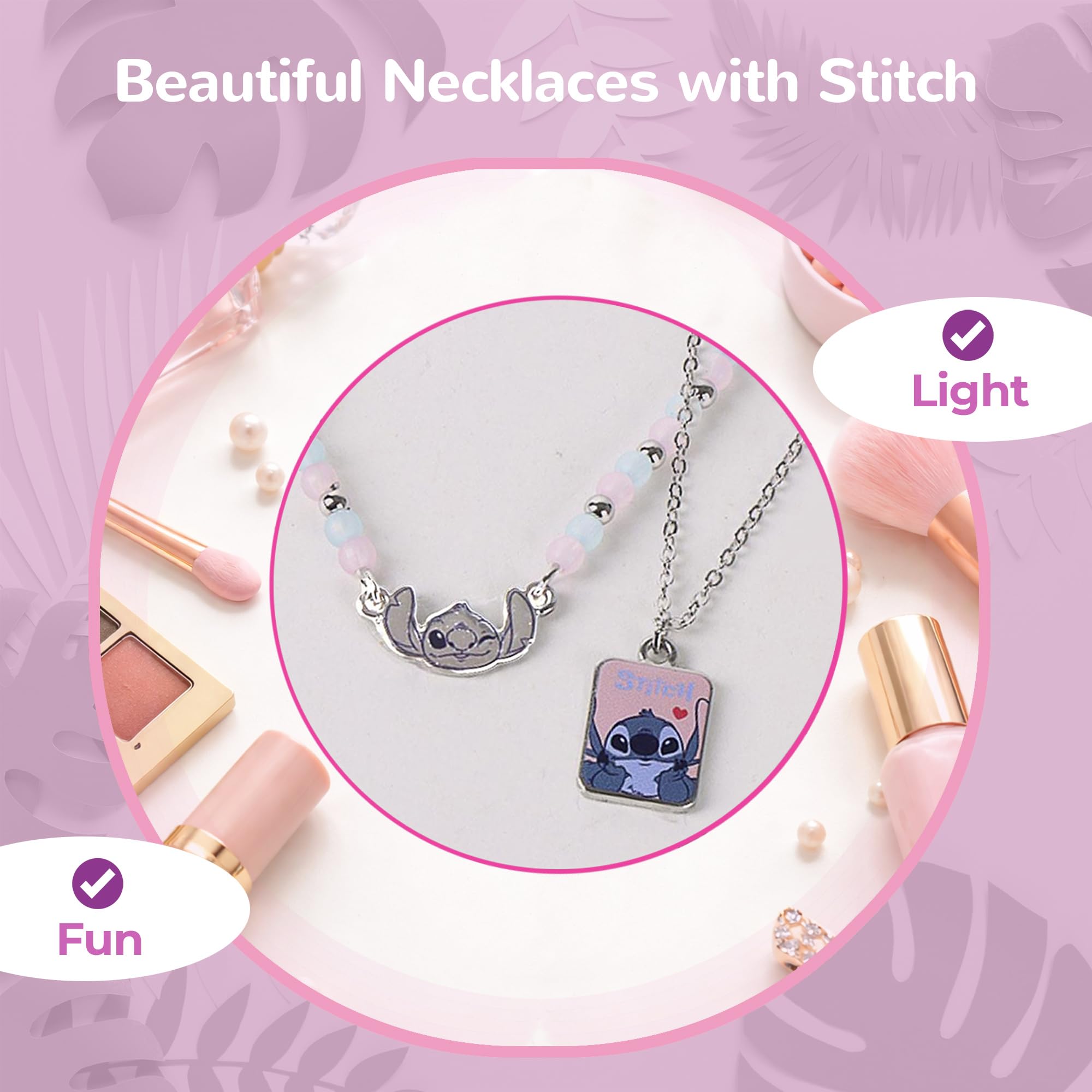 Set de 2 colliers Stitch avec perles et pendentif – Image 6