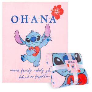 Couverture Lilo & Stitch polaire rose 150x130 cm