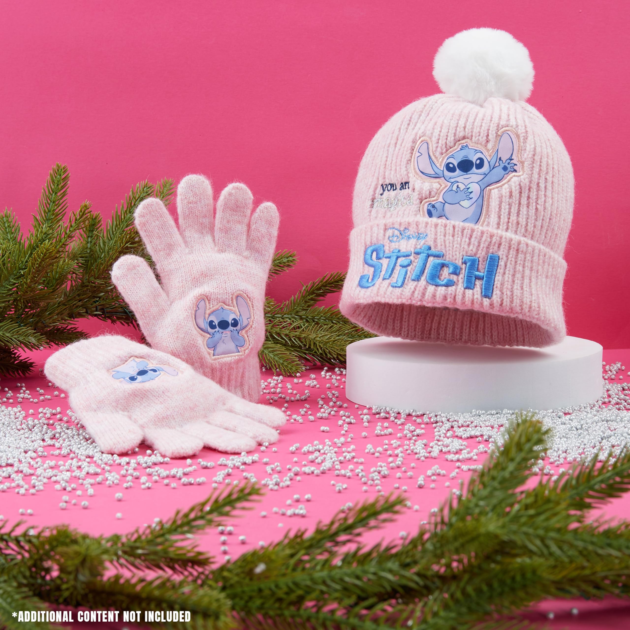 Set d'accessoires d'hiver Lilo & Stitch pour fille, bonnet pompon et gants – Image 2