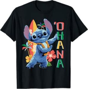 T-shirt Lilo & Stitch Ohana Hula Beach
